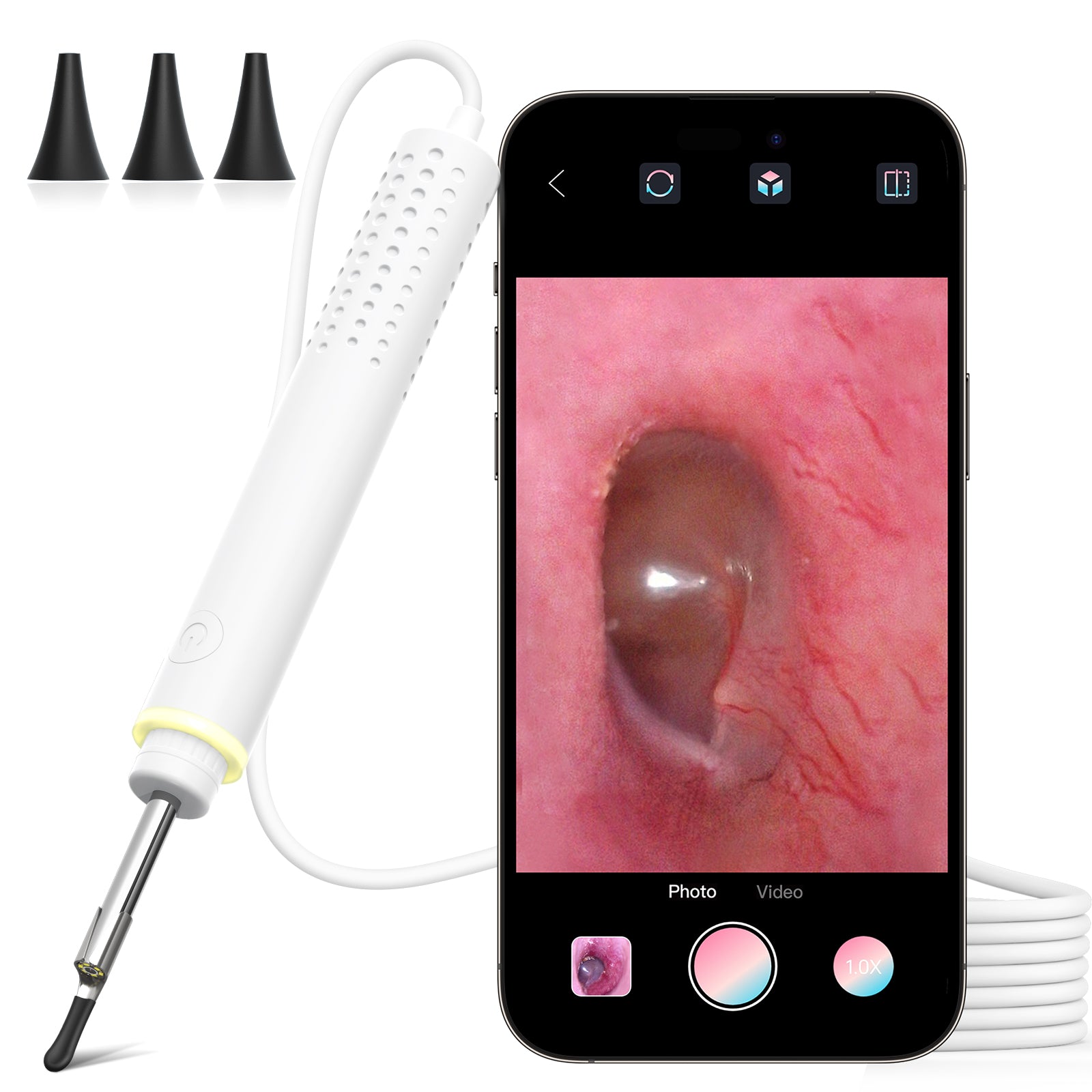 USB Otoscope Camera with Ear Wax Removal